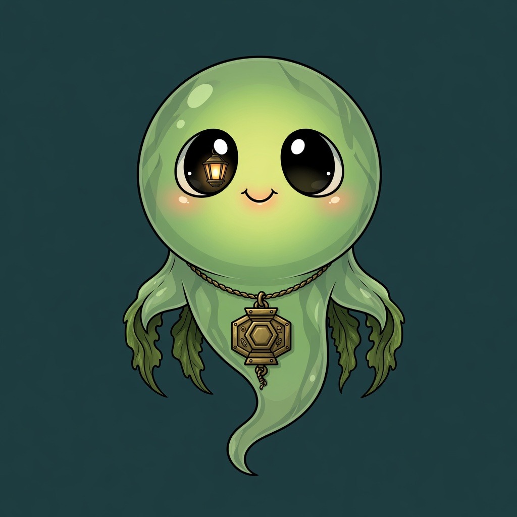 Moss, the green lantern-ghost